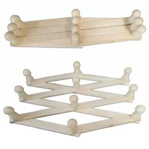 늘어나는 벽부착 원목자바라 옷걸이 바지 모자걸이 나무옷걸이