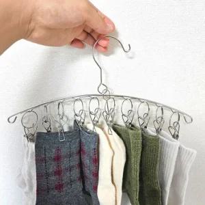 다용도 10구 미니 양말 속옷 빨래집게행거 건조 걸이 기숙사 자취 양말집게