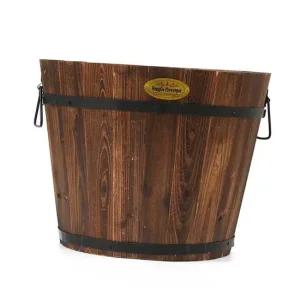 빈티지 원목 화분 38x30cm 부직포화분 텃밭화분 베란다 텃밭 부직포화분 텃밭화분