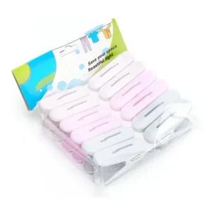 가정용 파스텔 컬러 플라스틱 빨래집게 12개입 빨래찝개 빨레집게 빨레집개 빨래고정집게