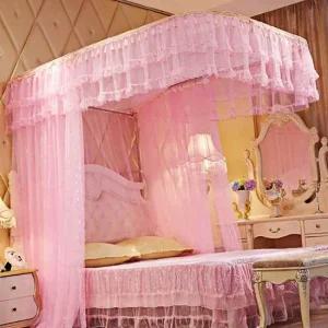 침대모기장 대형모기장 침대쉬폰커튼 공주침대모기장 대형모기장 레일형모기장