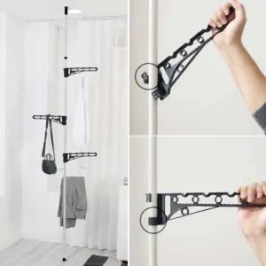 공간 절약 원룸 자취방 기둥 고정 옷걸이 행거 스탠드 스탠드행거 고정식행거 튼튼한행거