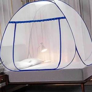 원터치 모기장 블루 120x200cm 캐노피모기장 텐트모기장 원터치모기장 침대모기장