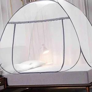 그레이 원터치 모기장 타임 150x200cm 캐노피모기장 텐트모기장 원터치모기장 침대모기장