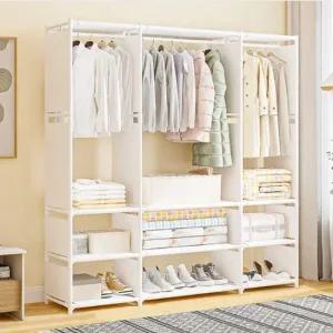 조립식 칸막이 선반 간이옷장 스탠드 행거 대형 간이옷장 미니옷장 부직포옷장