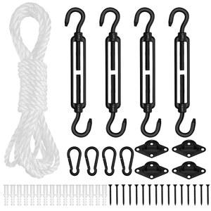 헤비 듀티 선쉐이드 세일 하드웨어 키트 파티오용 윈드스피드 304 스테인리스 스틸 선쉐이드 세일 하드웨어 키트 가든 아웃도어 태양 보호 레인