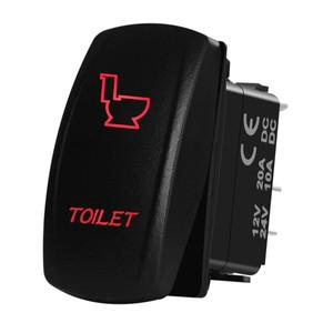 RV 캐러밴 보트용 순간 온 오프 로커 스위치 변기 5 핀 SPST 듀얼 LED 12V 20A 방수 레크리에이션 캠핑 차