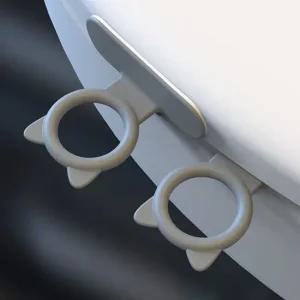 고양이 변기뚜껑 손잡이 위생 변기커버 손잡이 변기손잡이 변기커버손잡이