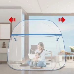 원터치 접이식 넓은 방충망 바닥 텐트형 침대 모기장 방충망 모기장텐트 침대모기장