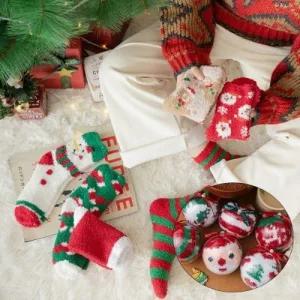 LW 크리스마스 볼 수면양말 성탄절 이벤트  파티 선물 방한 보온 양말