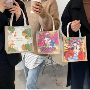 [룽스]아트 여성크로스백 픽쳐 캔버스백 가방