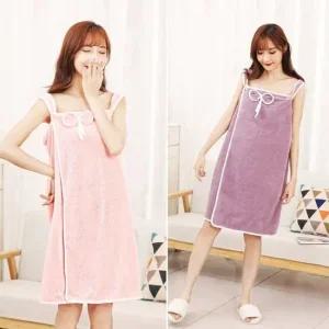 보들 샤워가운 리본 극세사 편한 극세사 샤워가운 ELS 빠른흡수 스냅단추