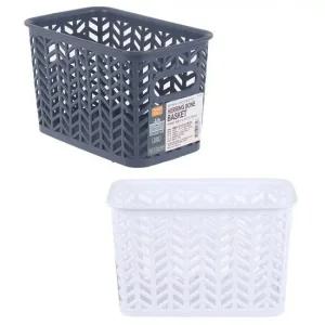 PP 직시각 오픈형 헤링본 바구니-1호 색상랜덤 PP바구니 다용도바스켓 다용도바구니