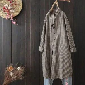 [하프클럽/]로로스키니 걸스패턴 롱셔츠 여성 박시핏 톱셔츠 체크패턴 와이