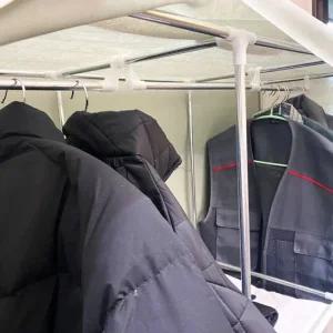 간이옷장 자취방 조립식 간단 3단 스탠딩 행거 그레이 시스템행거 조립식옷장 간이옷장