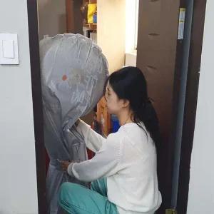 그레이 선풍기 선풍기덮개 풀커버 덮개 선풍기보관커버 선풍기망 선풍기커버