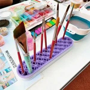 실리콘 브러쉬홀더 미술용품 붓 꽂이 정리 홀더 (WFGP61O)