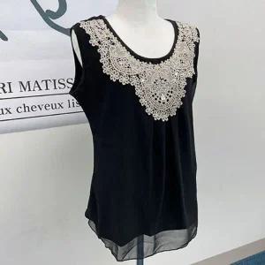 [하프클럽/]유니크 루즈핏 민소매쉬폰소재 탱크탑 셔츠 루즈핏