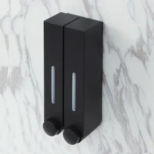 벽걸이 블랙 2구420ml 디스펜서 물비누 샴푸디스펜서 린스디스펜서 바디워시디스펜서