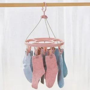 건조대 핑크 2p세트12p 빨래집게 양말건조대 속옷건조대 원형건조대 빨래걸이 양말걸이
