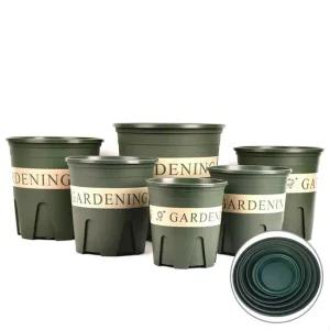 원형 플라스틱 화분 가드닝 분갈이 받침포함 원예용 원형화분 플분 플라스틱화분