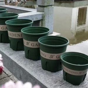 원예용품 원형 플라스틱 화분 가드닝 분갈이 받침포함 원형화분 플분 플라스틱화분