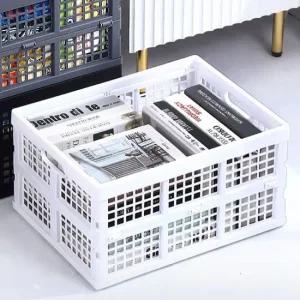 소품바구니 트레이 접이식 화이트L 폴딩 간편바스켓 욕실바구니 피크닉바구니 스텐바스켓