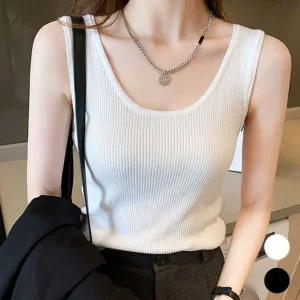 [하프클럽/]레이디 모던스탠다드 세로패턴 탱크탑 민소매