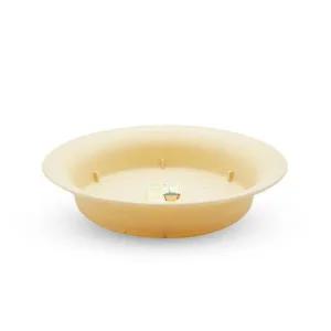 웰빙 원형 화분받침 5호 베이지 고정식 물받이 물받침 플라스틱 베란다 화단 원형