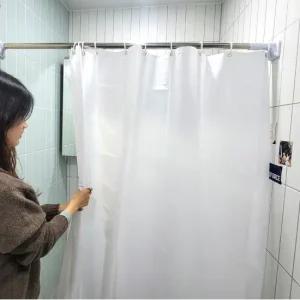 방수 비닐 화이트 샤워커튼 80x180 무지 샤워커튼 LUCK 무지 방수 비닐 목욕커텐 JPA 가림막