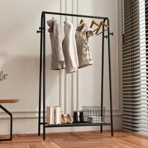 투데이룸 1단 선반 행거 80x150cm) 블랙 옷걸이행거 스탠드행거 스탠드옷걸이 스탠딩행거