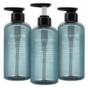 욕실 디스펜서 3종 리필용기 청록 호텔욕실용품 욕실디스펜서 샴푸디스펜서 샴푸용기