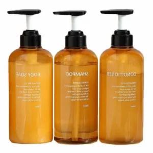 욕실 디스펜서 3종 리필용기 노랑 호텔욕실용품 욕실디스펜서 샴푸디스펜서 샴푸용기