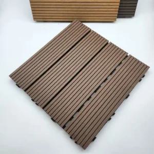 우드st 조립식 데크타일 초코브라운 바닥재 데크타일 베란다데크타일 조립식데크타일