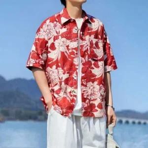 [하프클럽/]프리미엄 하와이안플라워 반팔셔츠 5color