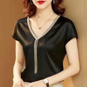 [하프클럽/]오버핏 실크 블링 반팔티 탑 아이스터치 머스트해브베스트 SH105