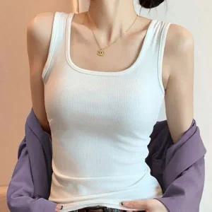 [하프클럽/]머스트해브 스퀘어라인 니트립세미크롭 민소매