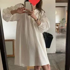 [하프클럽/]플리츠 리본디테일 미디 미니드레스 이지롱티 스타일 스테디셀