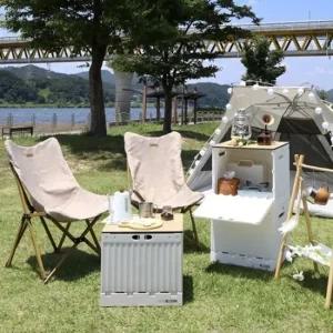 데일리 폴딩 리빙박스 화이트)60L 바퀴