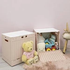 데일리 폴딩 리빙박스 핑크)60L 바퀴