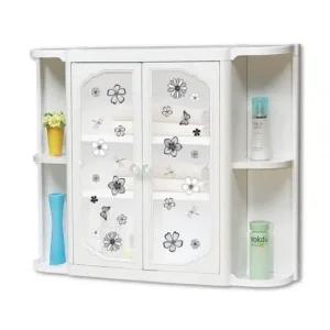 양날개 3단선반 플라워 욕실수납장 특대형) 수건장 화장실수납장 욕실수납 욕실장 수건장