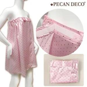 피칸데코 골프 샤워가운 도트 핑크 단품 골프가운 샤워가운 배쓰가운 배스가운 찍찍이