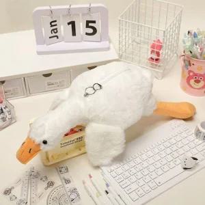 [룽스]필통 오리 인형 동물필통 동물 펜 수납
