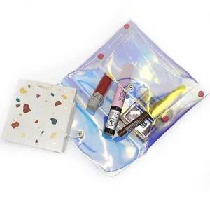 [룽스]정사각 여행용 여행용파우치 홀로그램 투명