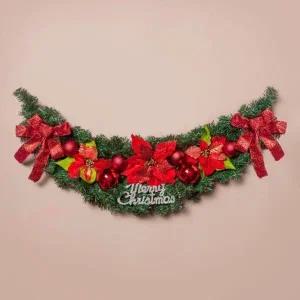 ( )데코용품 120cm 레드 크리스마스 가렌드DIY가렌드