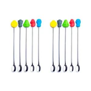 나인웨어 귀여운 제주 디저트 머들러 롱 스푼 10개