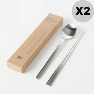 나인웨어 스테인레스 수저 세트 젓가락 숟가락 2인