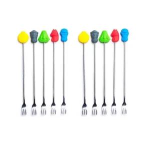 나인웨어 제주 캐릭터 디저트 롱 포크 디저트 10개