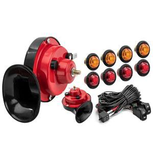 배선 하네스 로커 스위치 해저드 라이트 유니버설 스트리트 법률 세트 폴라리스 RZR 레인저 제너럴과 호환되는 BARQUPO 듀얼 혼 & 턴 시그널 키트 Fit Can Am X3 파이오니어 탈론