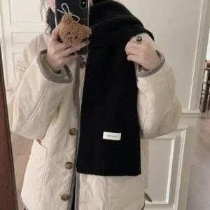 여성 따뜻 베이직 컬러 다용도 겨울 머플러 MF0 머플러 목돌이 니트 무지 여성 겨울